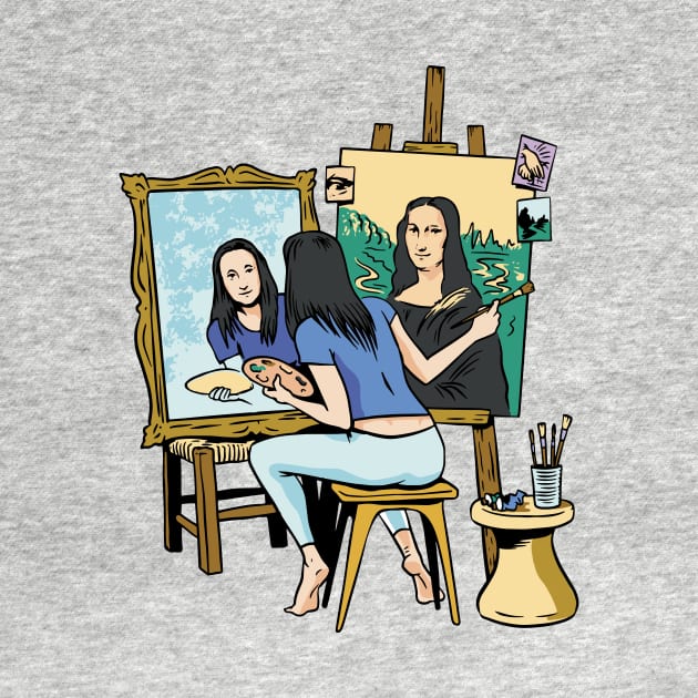 Mona Lisa Self Portrait by Cosmo Gazoo